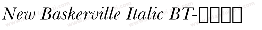 New Baskerville Italic BT字体转换